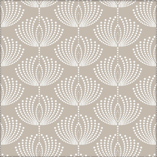 Kakeldekor retromönster beige - Dekortorget