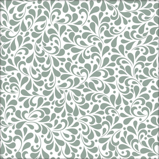 Kakeldekor waves salviagrön - Dekortorget