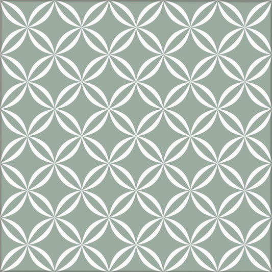 Kakeldekor abstrakt salviagrön - Dekortorget