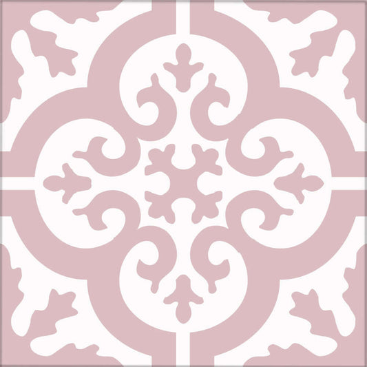 Kakeldekor marockansk 2 rosa - Dekortorget