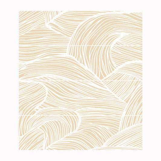 Dekorfolie till IKEA MALM – Beige linjer