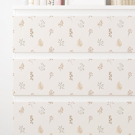 Dekorfolie till IKEA MALM – Skogens blad
