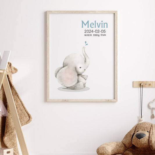 Namntavla elefant - Dekortorget
