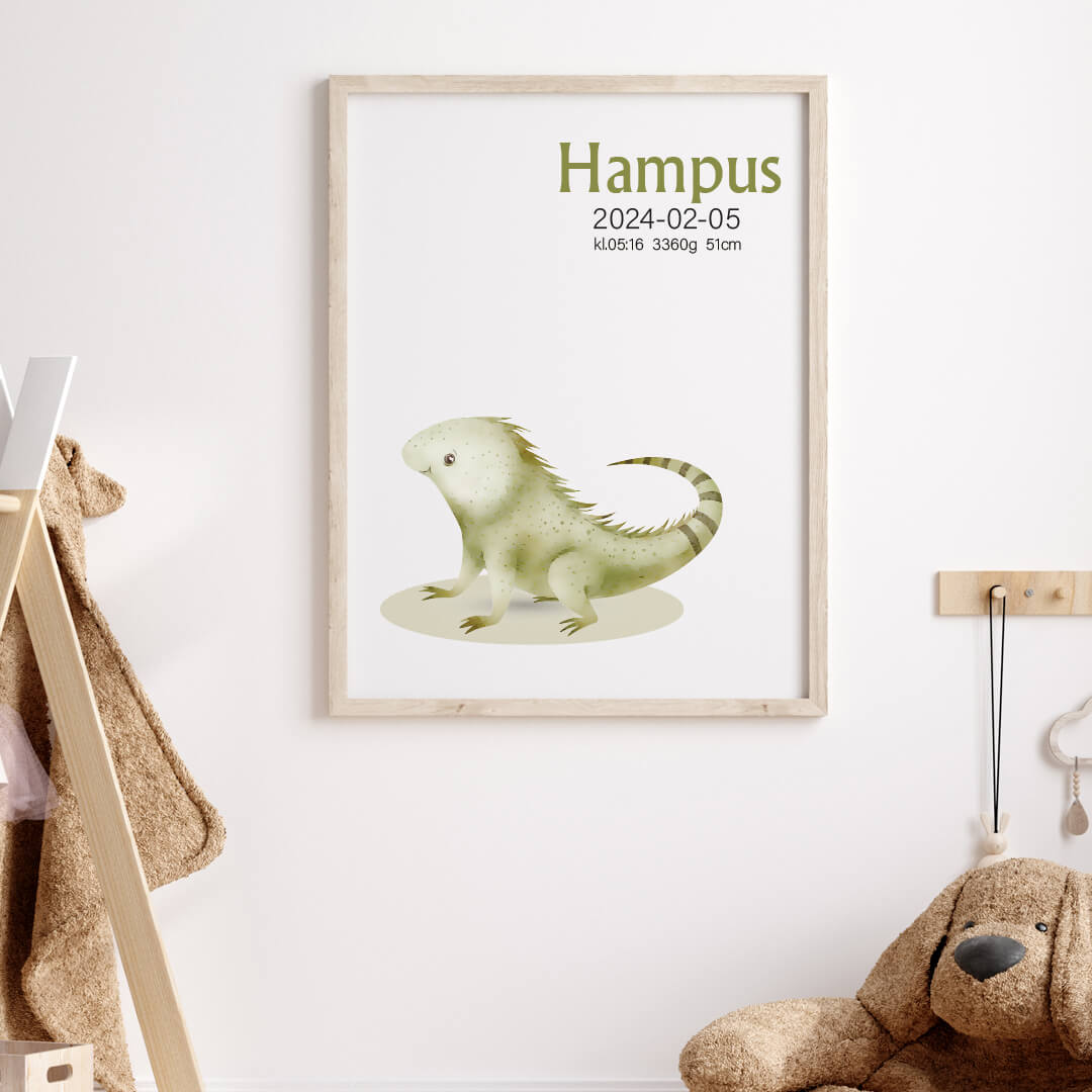 Namntavla iguana - Dekortorget