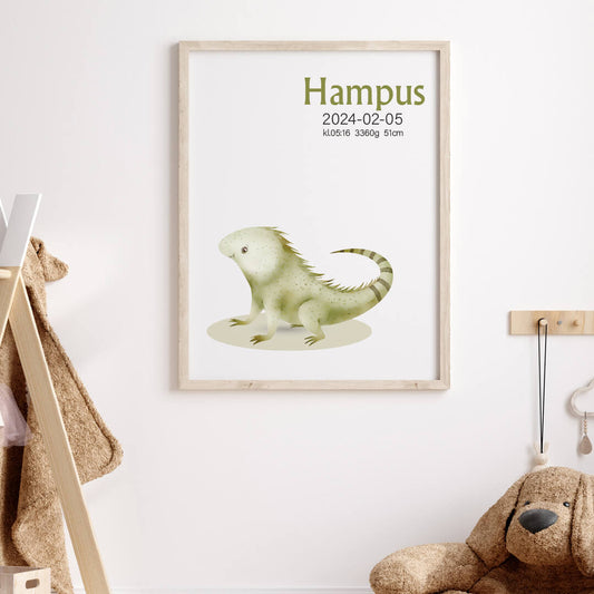 Namntavla iguana - Dekortorget