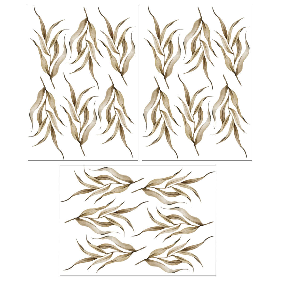 Väggdekor Blad beige - Dekortorget