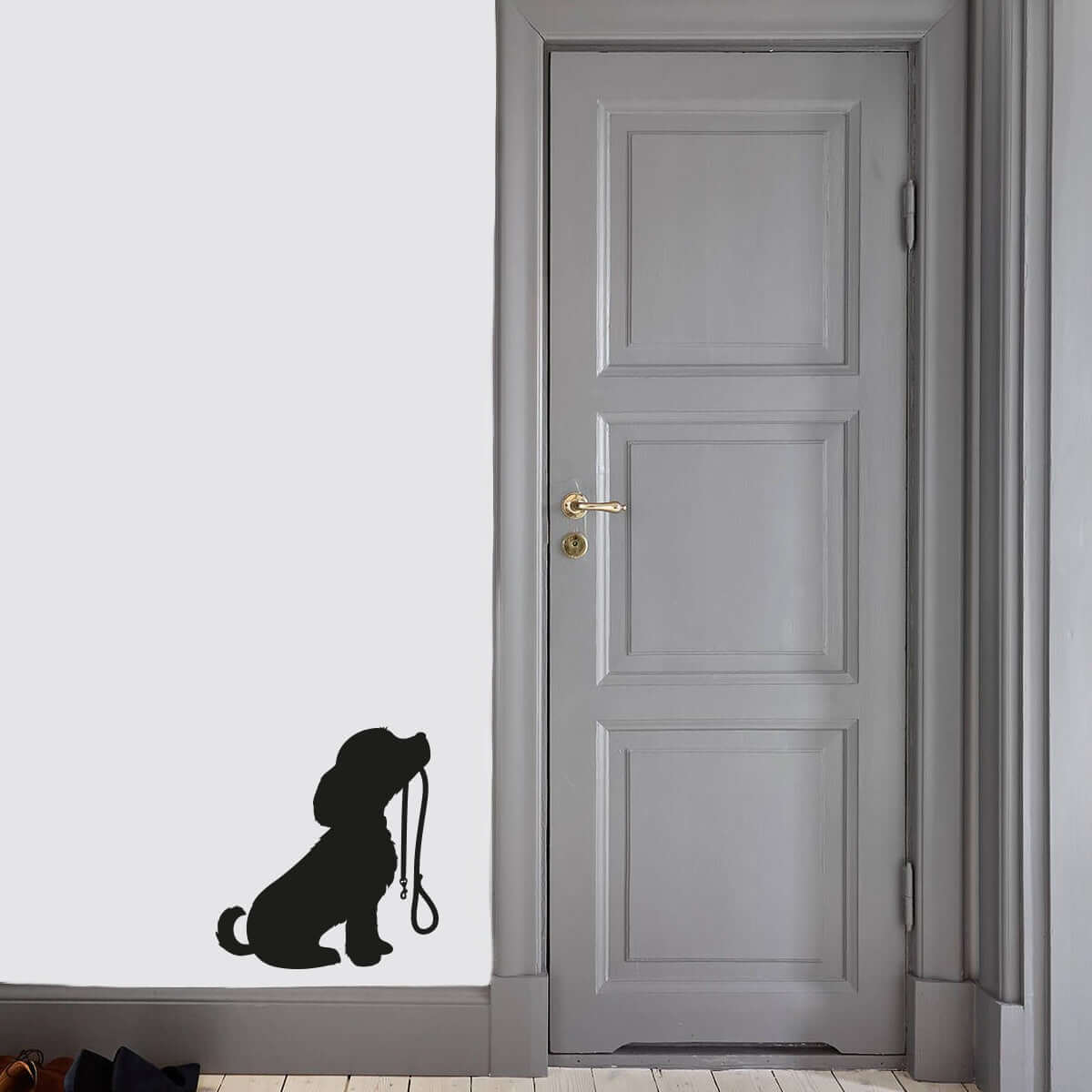 Väggdekor hund med koppel