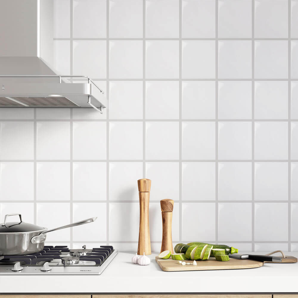 Kakeldekor kritvit - Dekortorget