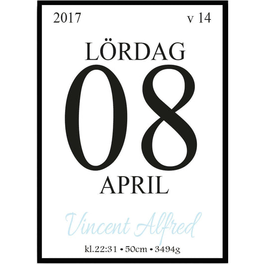 Namntavla Almanacka blå - Dekortorget