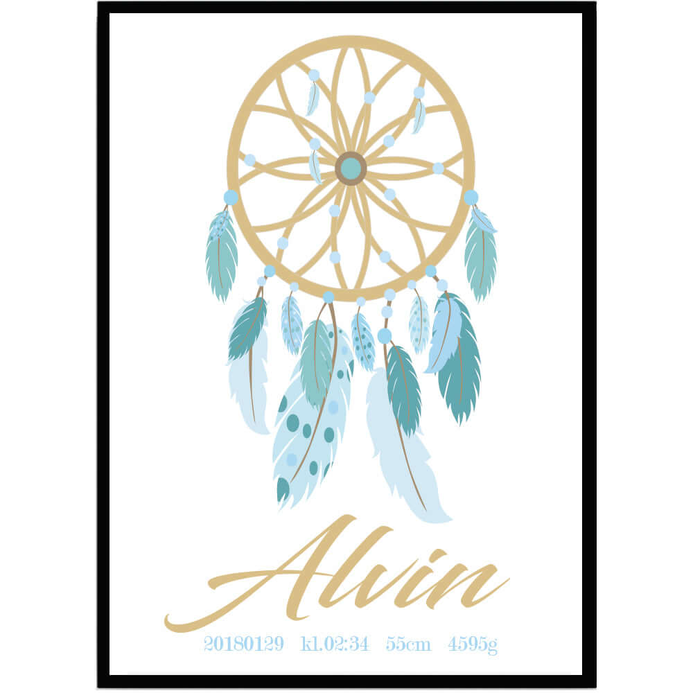 Namntavla Drömfångare blå - Dekortorget