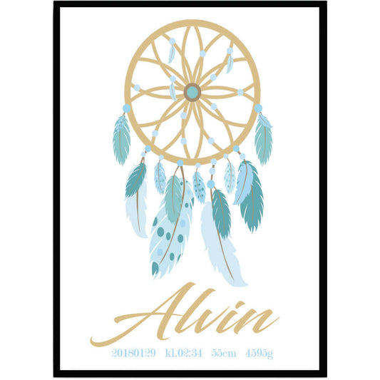 Namntavla Drömfångare blå - Dekortorget