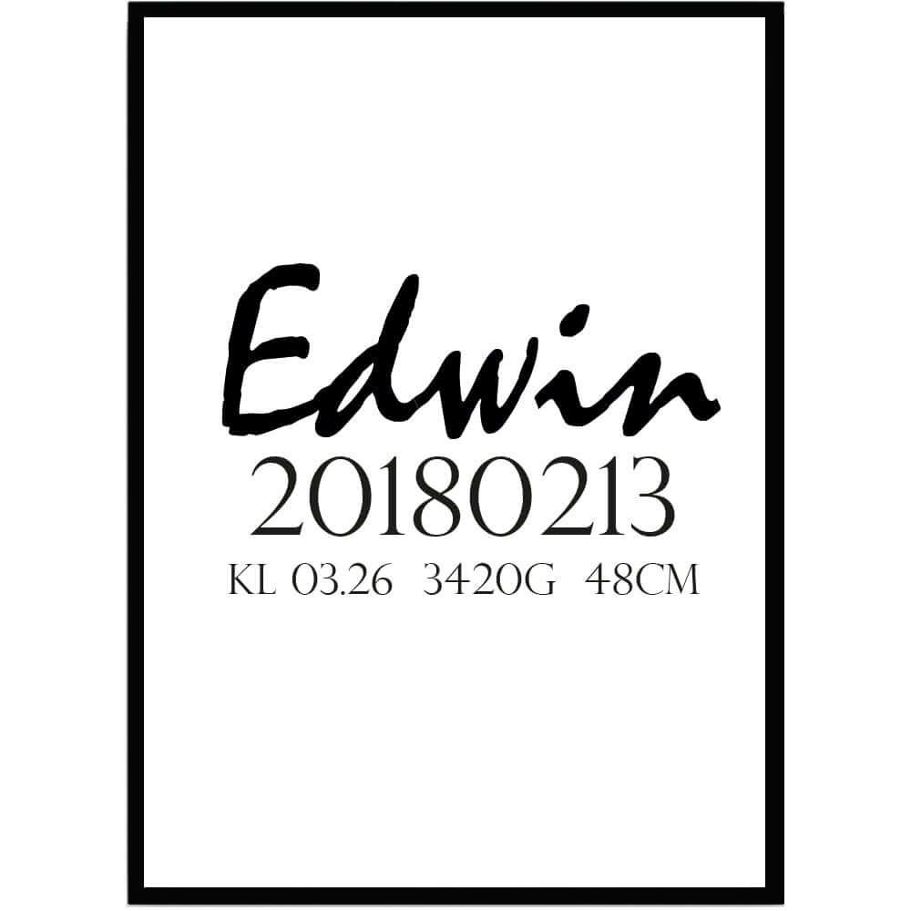 Namntavla Stilren svart - Dekortorget