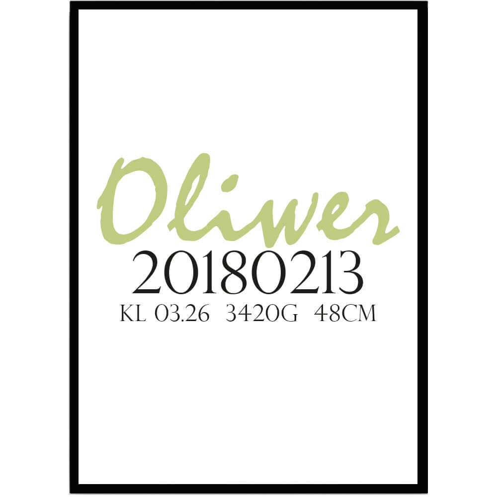 Namntavla Stilren ljusgrön - Dekortorget