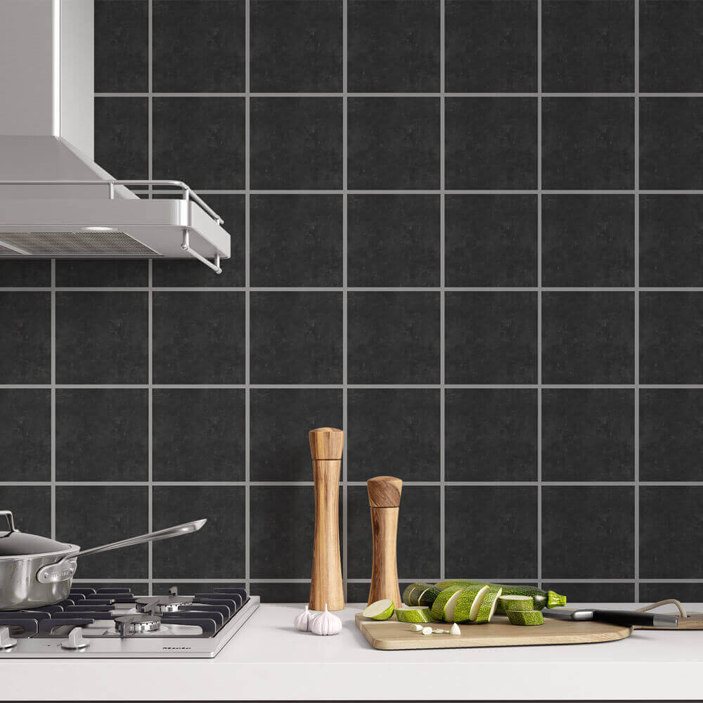 Kakeldekor sten mörkgrå - Dekortorget