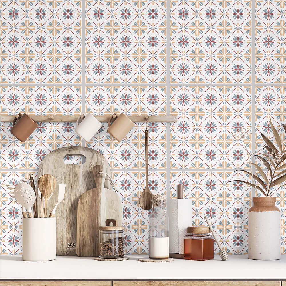 Kakeldekor marockansk aprikos - Dekortorget