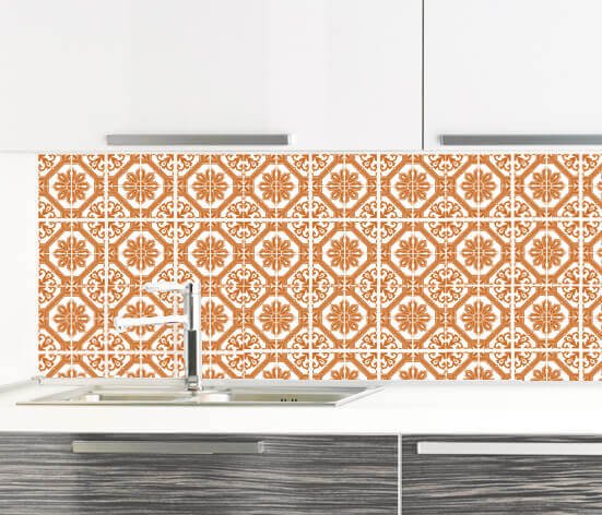 Kakeldekor marockansk 1 orange - Dekortorget
