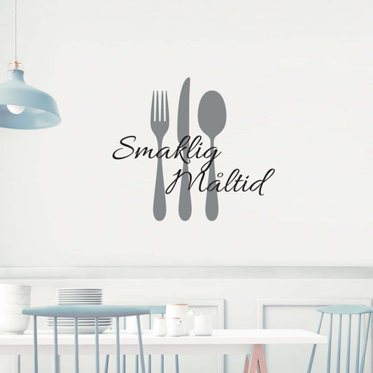 Väggtext smaklig måltid - Dekortorget