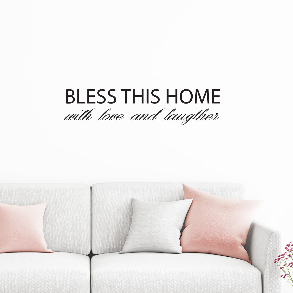 Väggord Bless this home