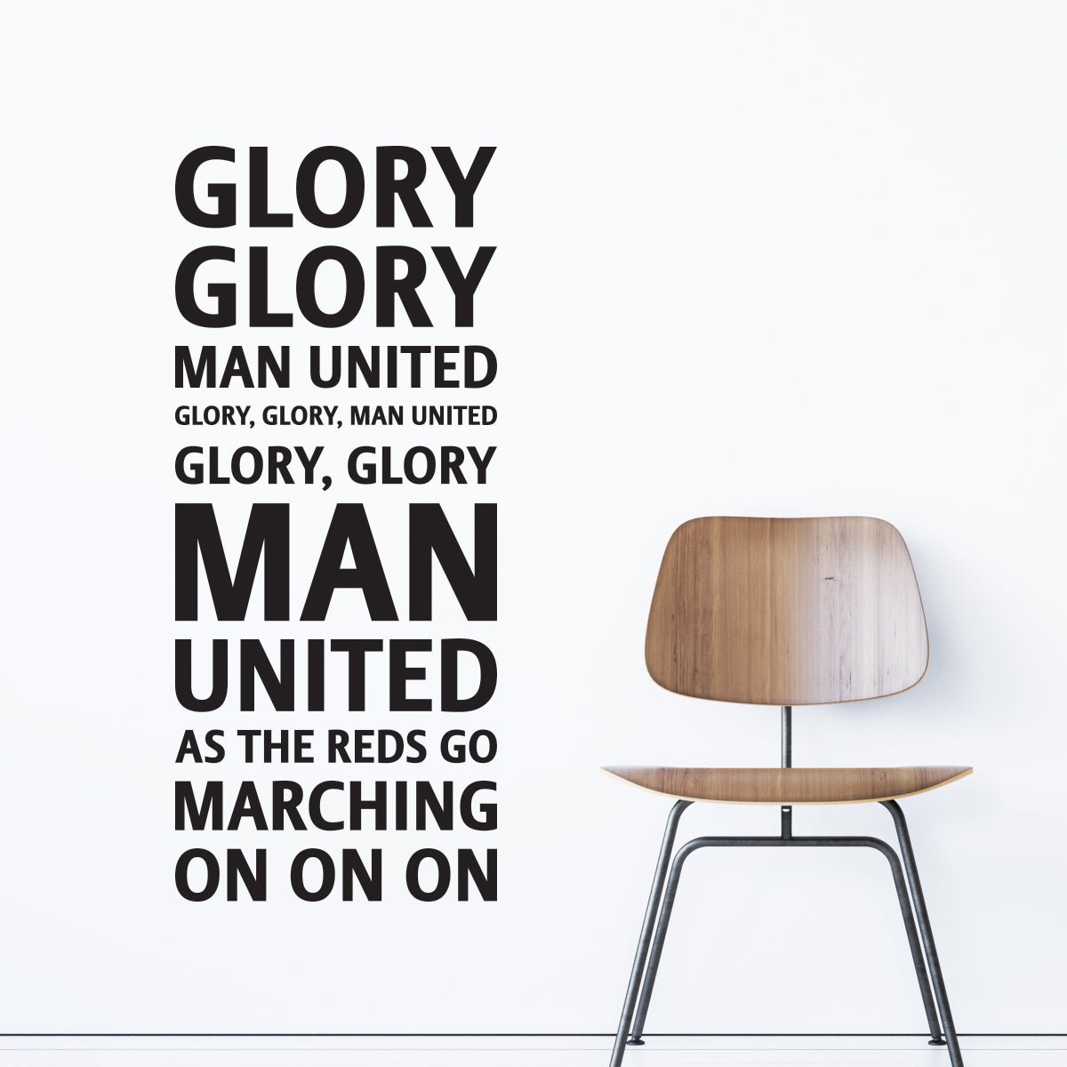 Väggord Glory Glory - Man. United. - Dekortorget