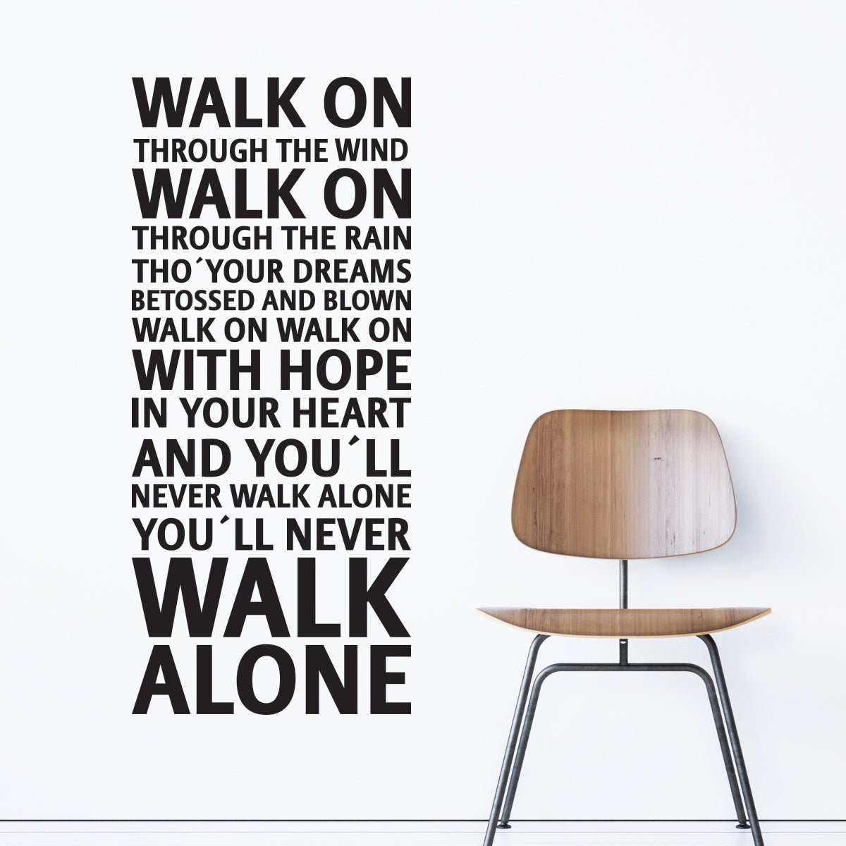 väggord You´ll never walk alone - Liverpool - Dekortorget