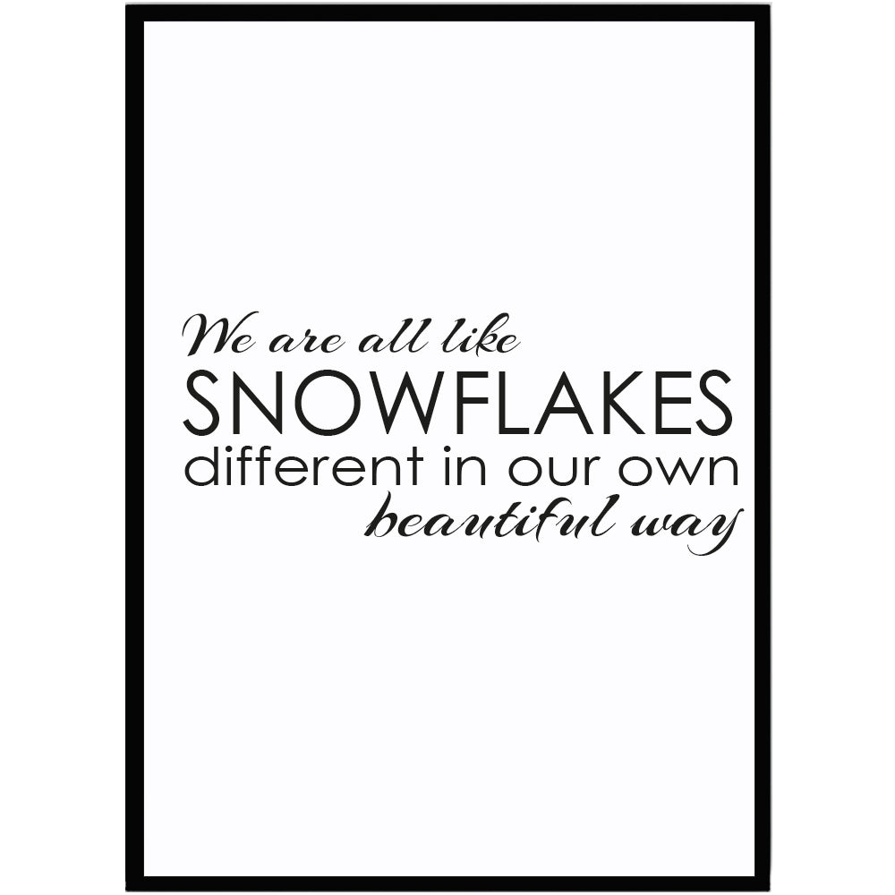 Poster Snowflakes - Dekortorget