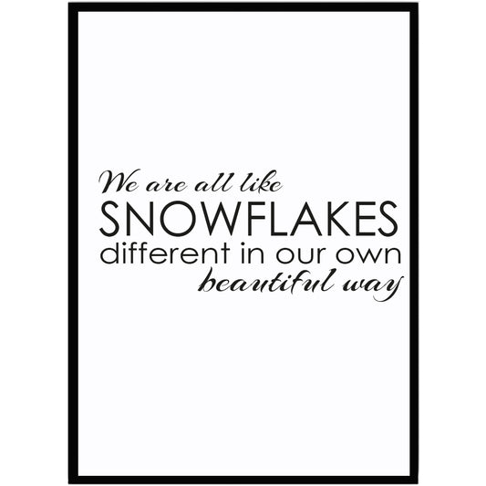 Poster Snowflakes - Dekortorget