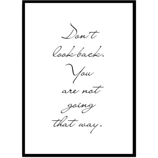 Poster Don´t look back - Dekortorget