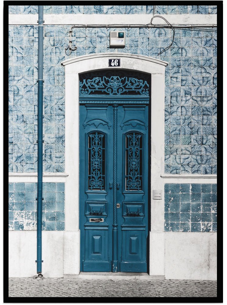 Poster Door blue - Dekortorget