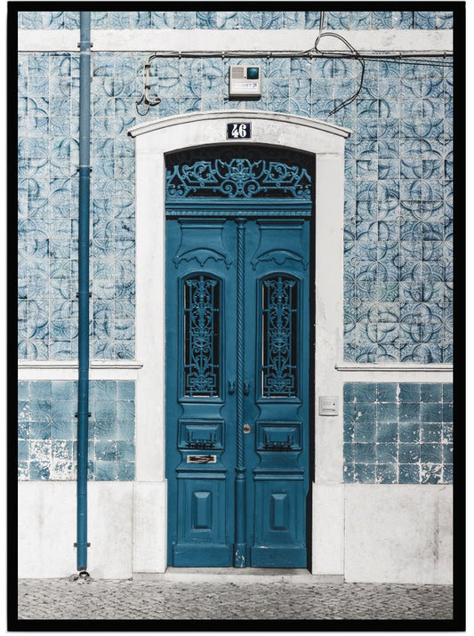 Poster Door blue - Dekortorget