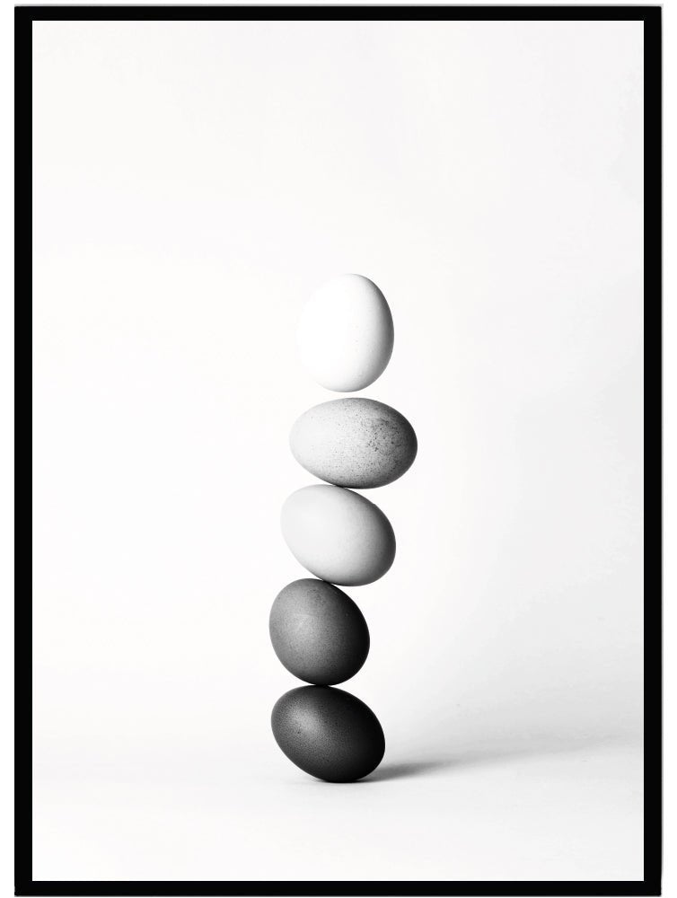 Poster Egg black & white - Dekortorget