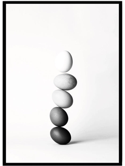 Poster Egg black & white - Dekortorget