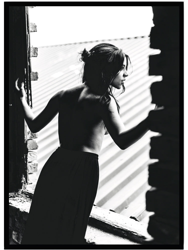 Poster Woman in window