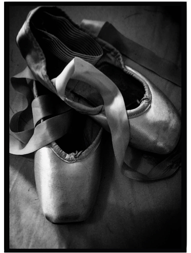 Poster Ballerinaskor svartvitt