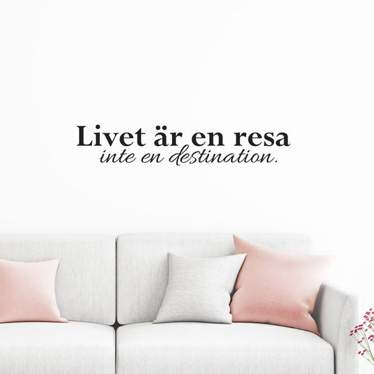 Väggord Livet är en resa - Dekortorget