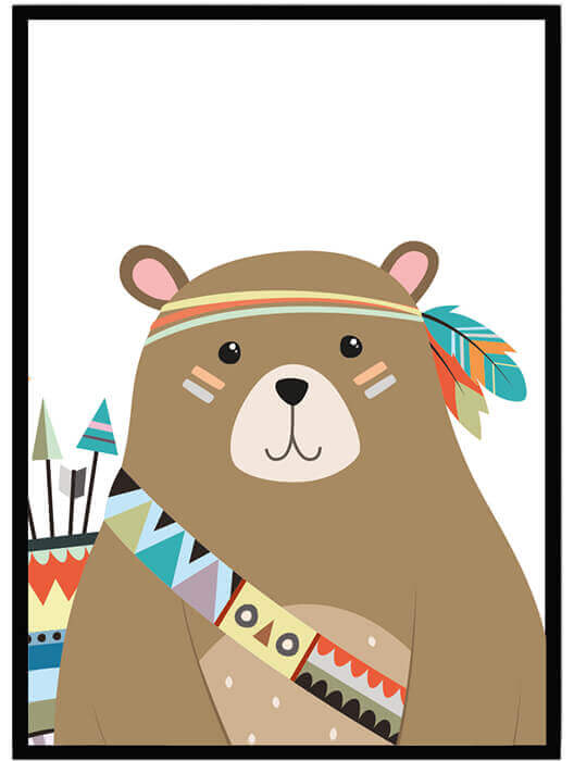 Poster Hello bear - Dekortorget