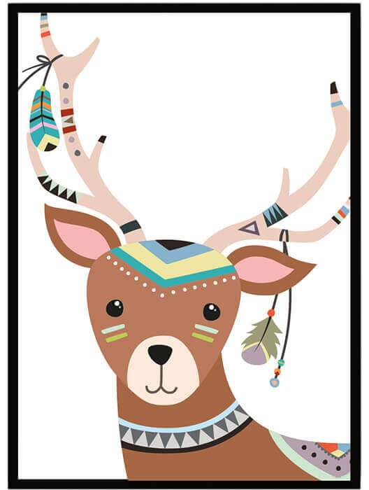 Poster Hello deer - Dekortorget