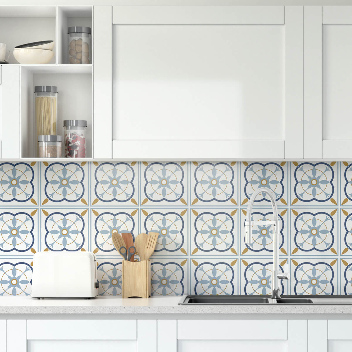 Kakeldekor marockansk mönstrad - Dekortorget