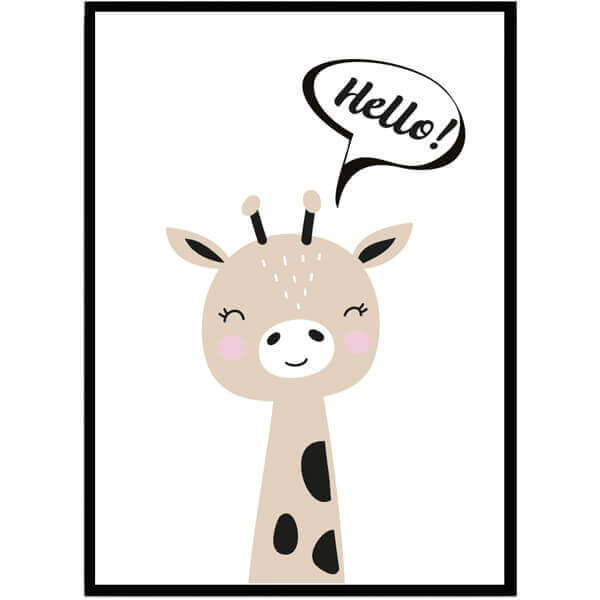 Poster little giraffe