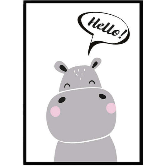 Poster little hippo