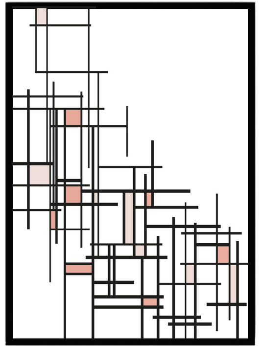 Poster Cubes korall - Dekortorget