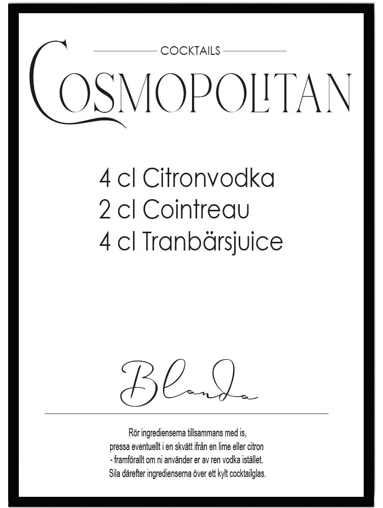 Poster Cosmopolitan - Dekortorget