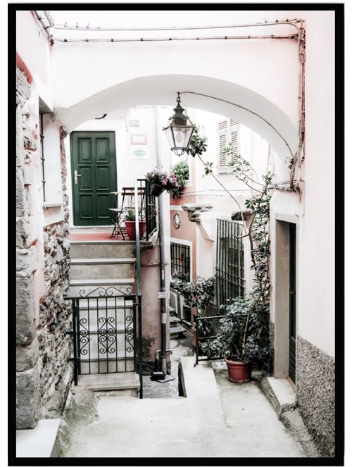 Poster Byggnad rosa 2 - Dekortorget