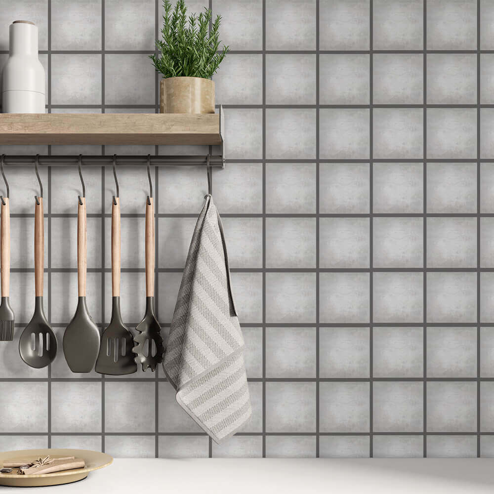 Kakeldekor sten grå - Dekortorget