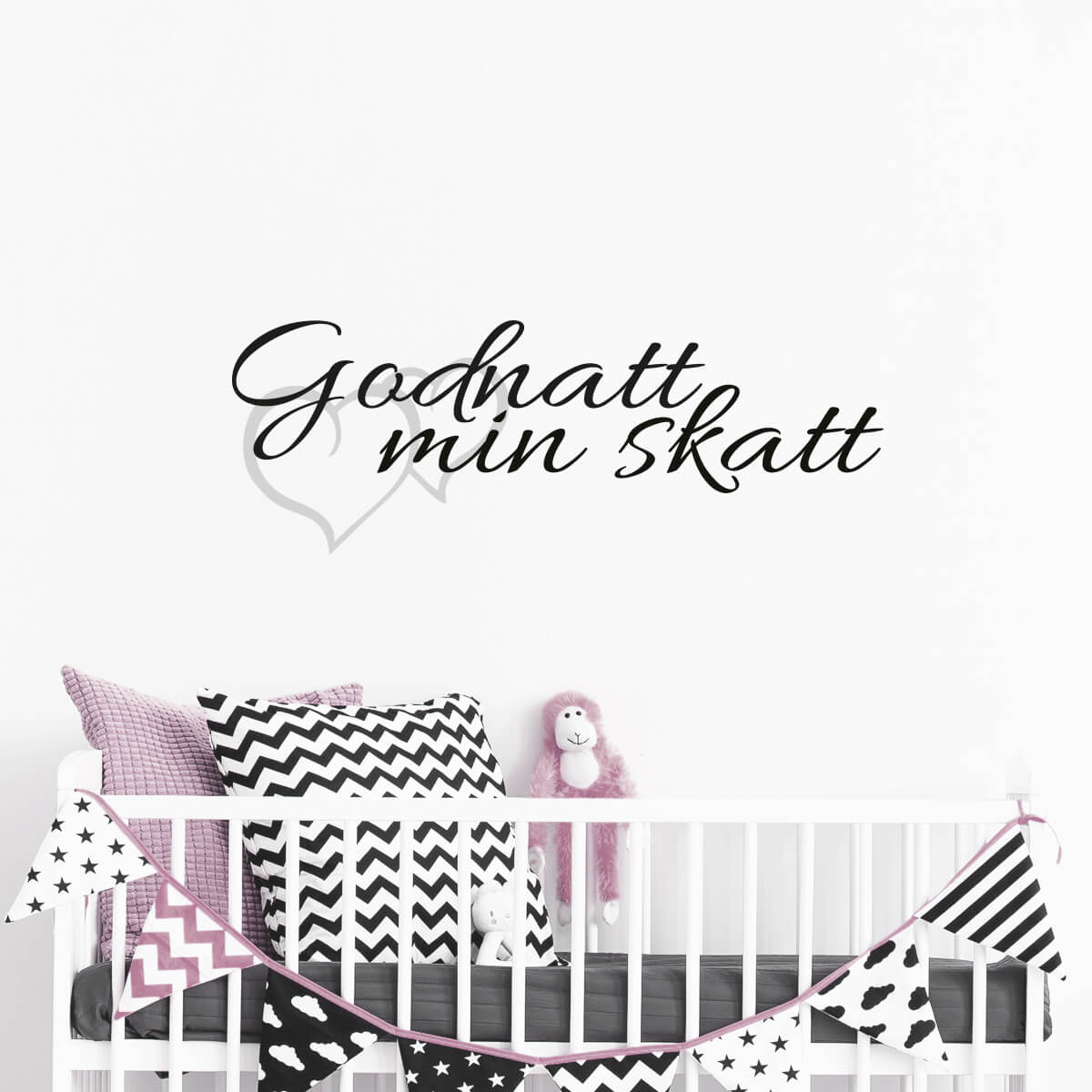 Väggord Godnatt min skatt
