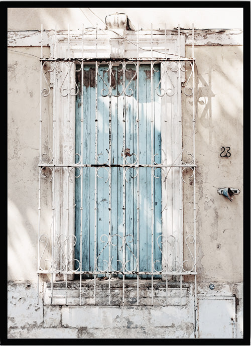 Poster blue window