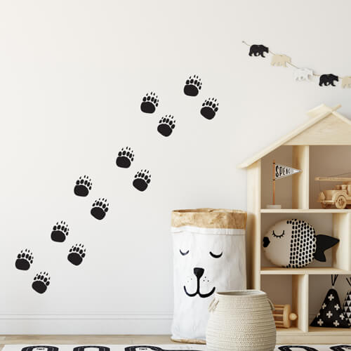 Väggdekor tassar björn - Dekortorget