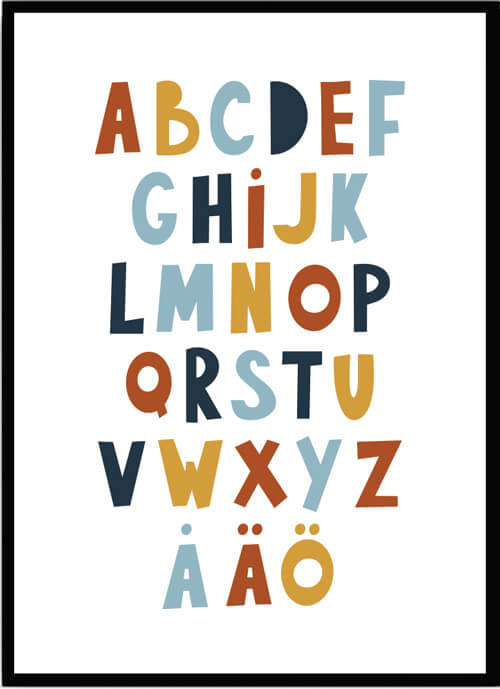 Poster Alfabet - Dekortorget