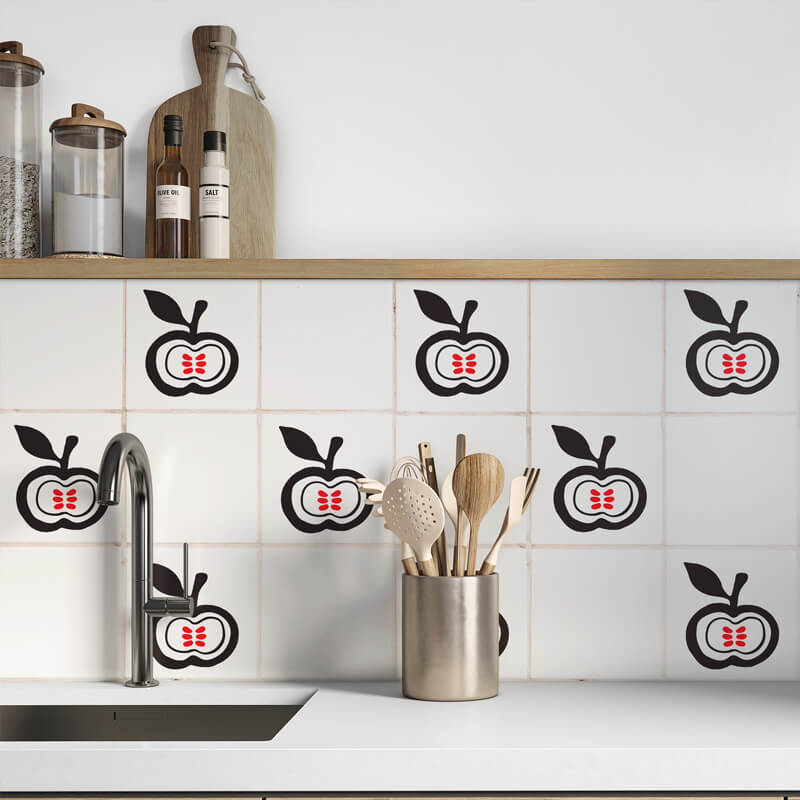 Kakeldekor mönstrade äpplen - Dekortorget