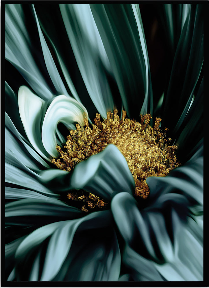 Poster Flower turquoise