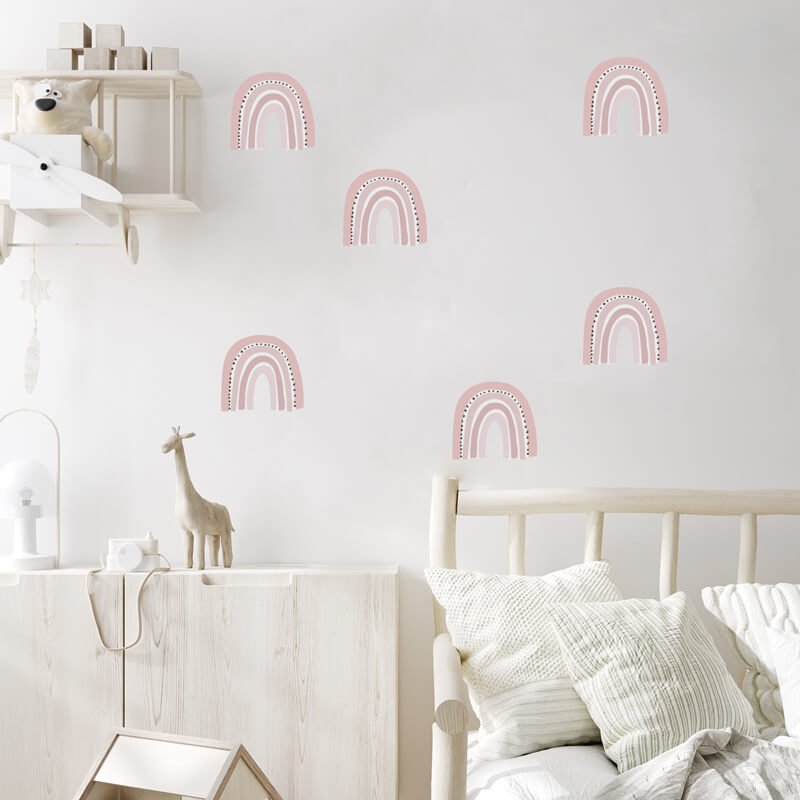 Väggdekor regnbågar rosa - Dekortorget